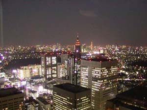 사진:도쿄도청전망대에서 본 야경